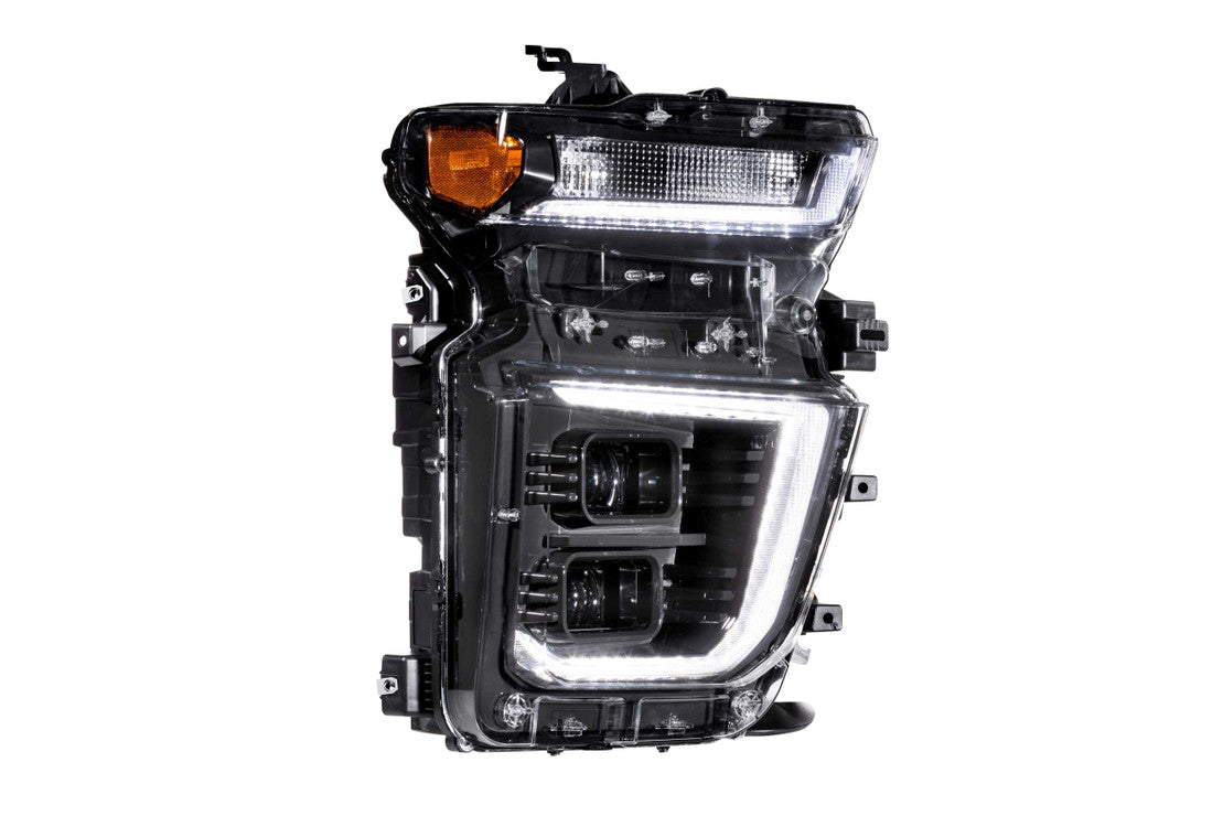 Morimoto LF546. CHEVROLET SILVERADO HD (20+): XB HYBRID LED HEADLIGHTS(White LED DRL)