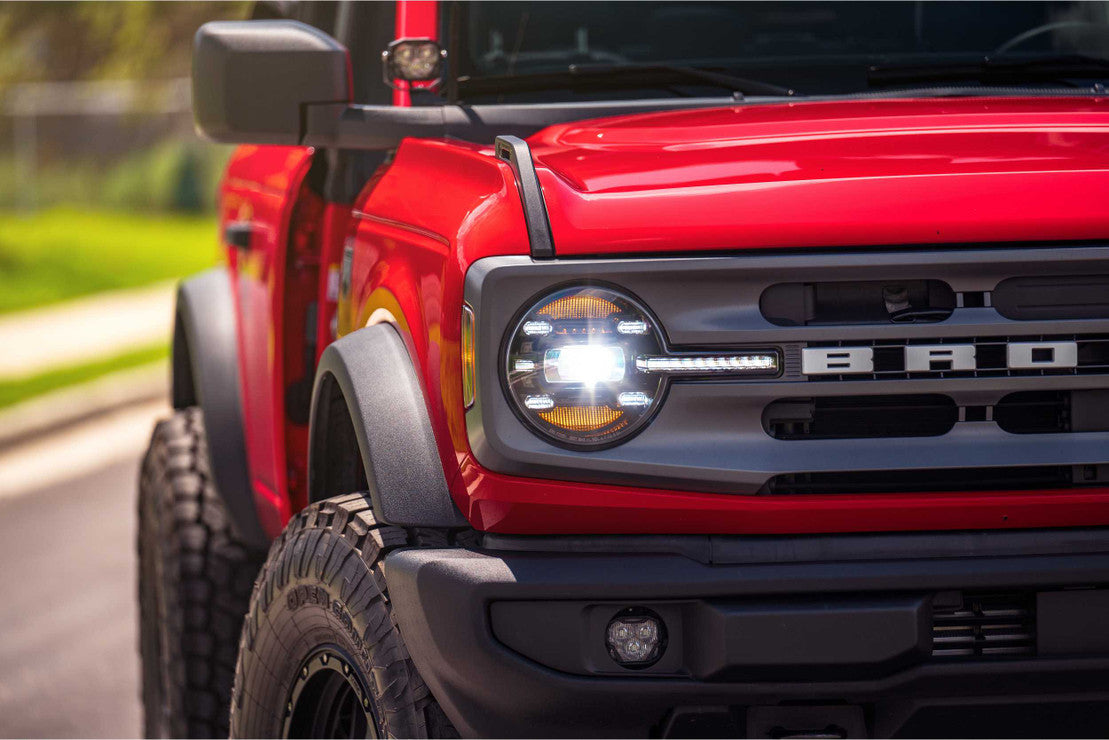 Morimoto LF497. FORD BRONCO (21+): XB LED HEADLIGHTS. (White LED DRL's)
