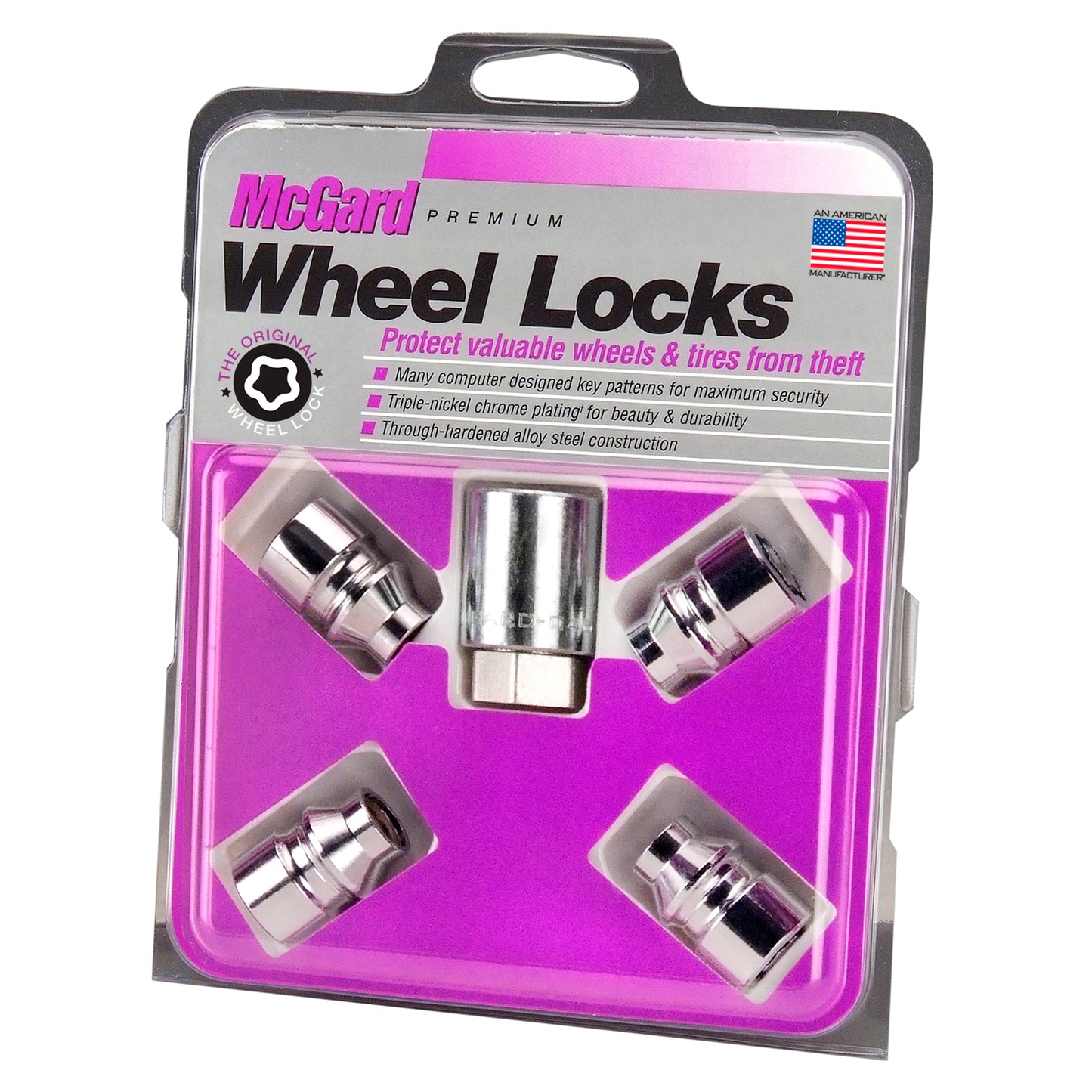 McGard 24022. Chrome Ultra and E.T. Wheel Lock Set (M12 x 1.5 Thread Size)
