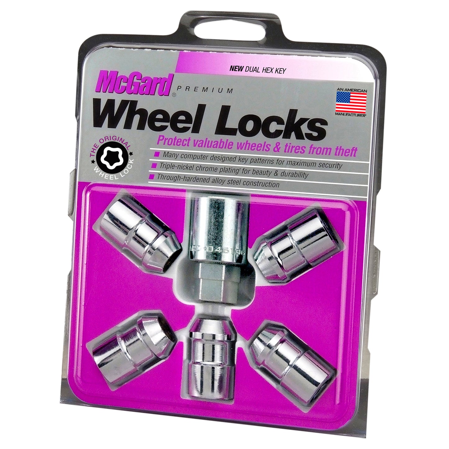 McGard 24538. Chrome Cone Seat Wheel Lock Set (1/2-20 Thread Size)