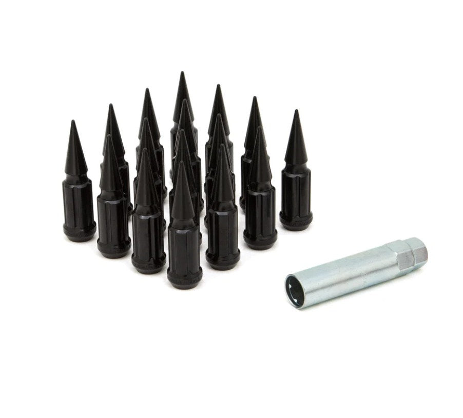 GORILLA PREMIUM Black SHORT Spike Lug Nut Kit(Car Applications)