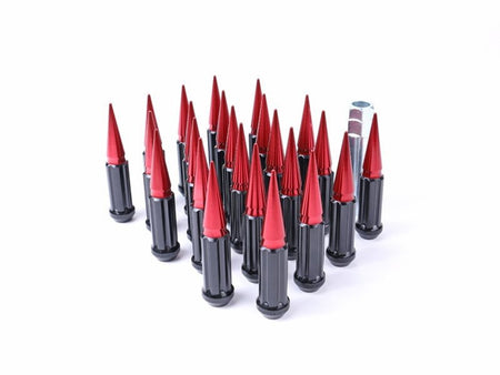 GORILLA PREMIUM Red/Black Spiked Lug Nut Kit with Key