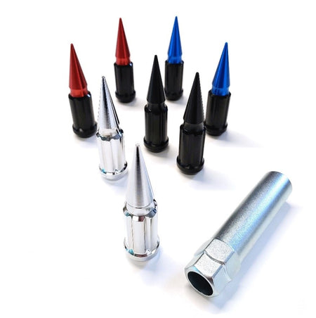GORILLA PREMIUM SHORT Spiked Lug Nut Kit(Car Applications). Multiple Colours