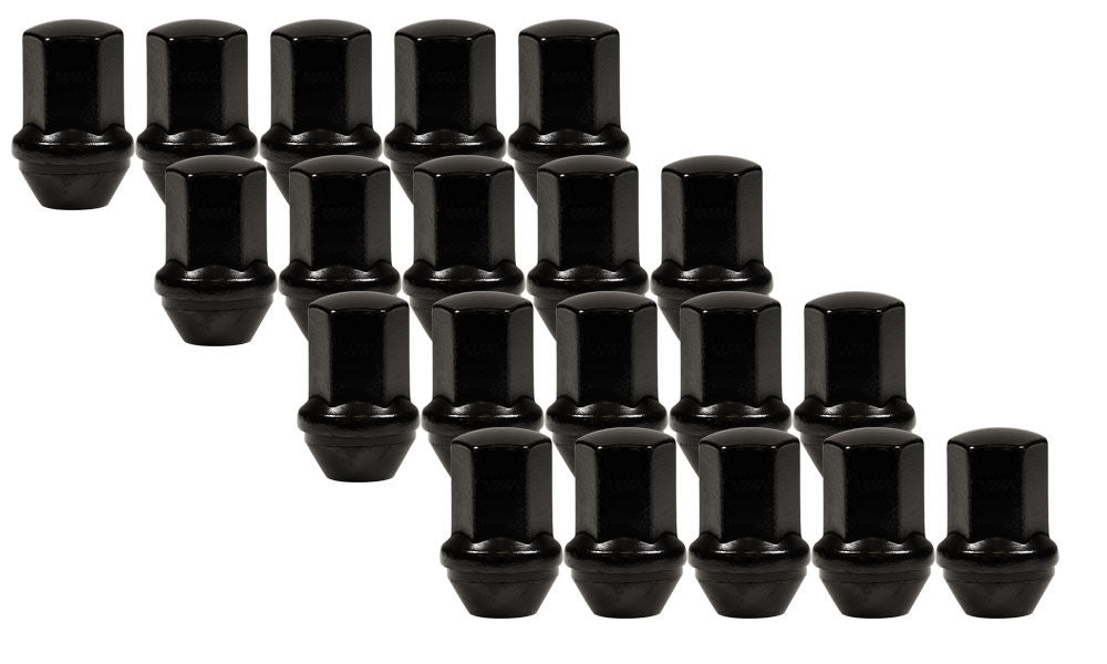 OEM Style Black CHRYSLER/DODGE/RAM Lug Nuts 22mm HEX 9/16"