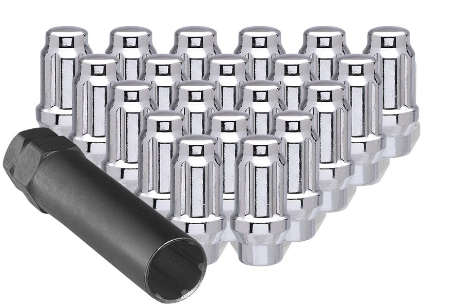 ET(Extra Thread) Chrome Spline Drive Lug Nuts with Key.