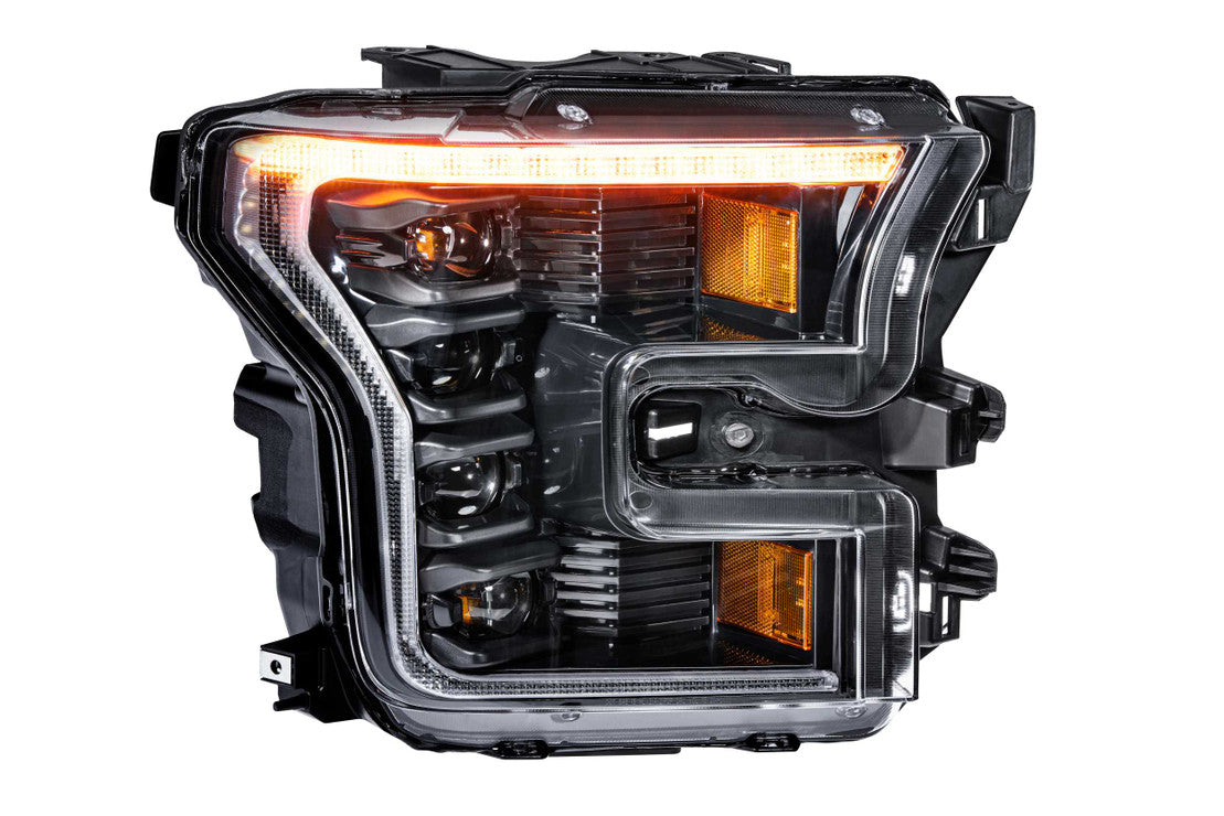 Morimoto LF502.2-A-ASM. FORD RAPTOR (16-21 PRE FACE LIFT) and F150(15-17): XB LED HEADLIGHTS(Amber LED DRL's)