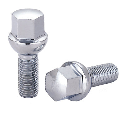 R12 Chrome Radius Seat Lug Bolts. 17mm Hex