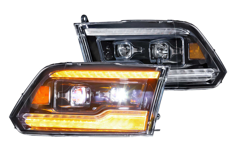 LF520-A-ASM. DODGE RAM 1500/2500/3500(09-18): XB LED HEADLIGHTS(Amber LED DRL)