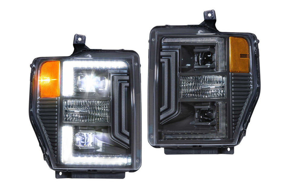 Morimoto LF555. FORD SUPER DUTY (08-10): XB HYBRID LED HEADLIGHTS(White LED DRL's)