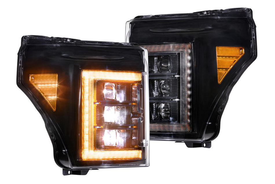 Morimoto LF505-A-ASM. FORD SUPER DUTY (11-16): XB LED HEADLIGHTS(Amber LED DRL's)