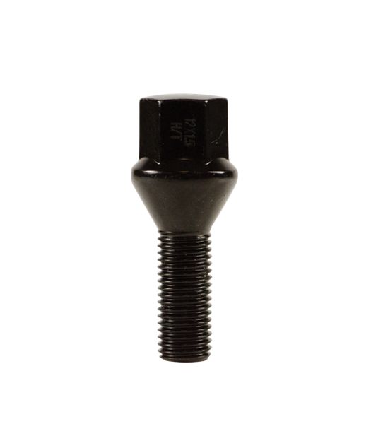 Black Cone Seat Lug Bolts. 17mm Hex