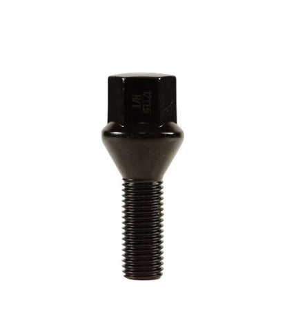 Black Cone Seat Lug Bolts. 17mm Hex
