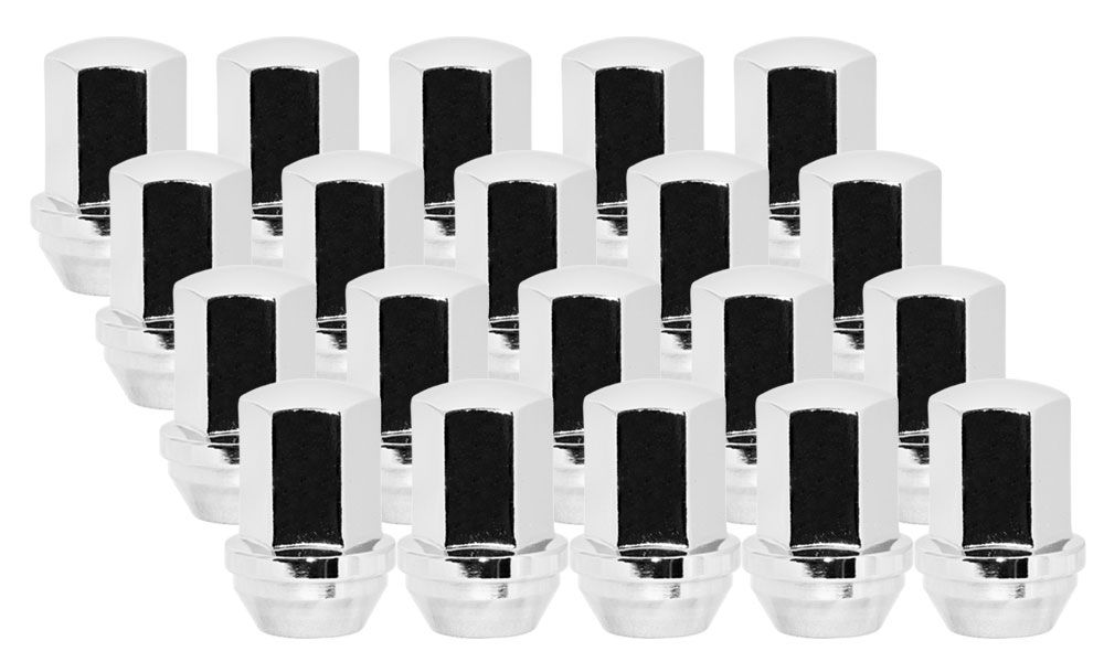 32x Chrome OEM Factory Lug Nuts For Dodge Ram 2500/3500 - M14x1.5, Cone Seat