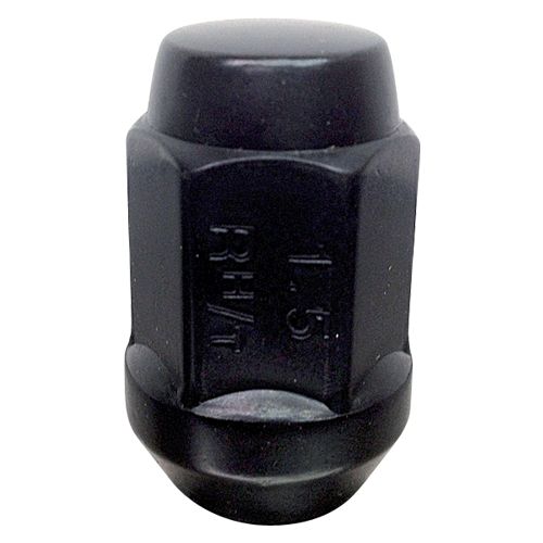 Black 19mm HEX Bulge Lug Nuts. Cone Seat