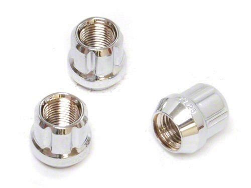 Open Chrome Spline Drive Lug Nuts with Key